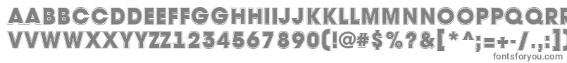 フォントAvant33 – 白い背景に灰色の文字