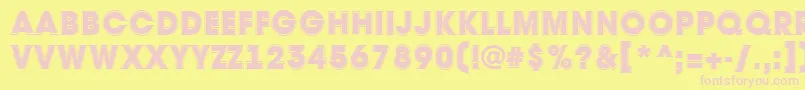 Avant33 Font – Pink Fonts on Yellow Background