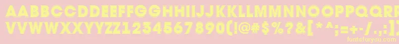 Avant33 Font – Yellow Fonts on Pink Background