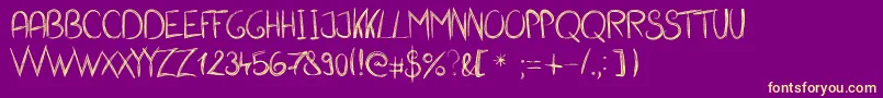 AntlerCaps Font – Yellow Fonts on Purple Background