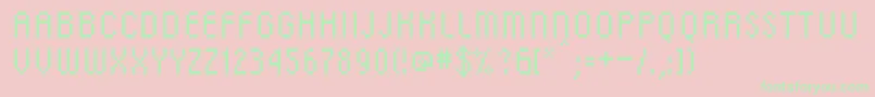 Police DscRg – polices vertes sur fond rose