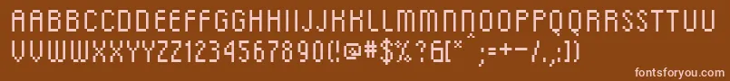 Шрифт DscRg – розовые шрифты на коричневом фоне