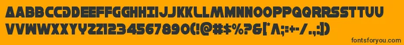 Hansolov3cond Font – Black Fonts on Orange Background