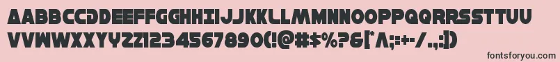 フォントHansolov3cond – ピンクの背景に黒い文字