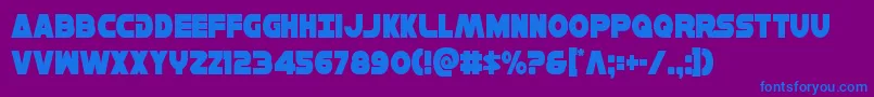 Шрифт Hansolov3cond – синие шрифты на фиолетовом фоне