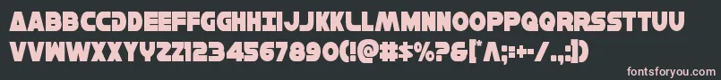 Шрифт Hansolov3cond – розовые шрифты на чёрном фоне