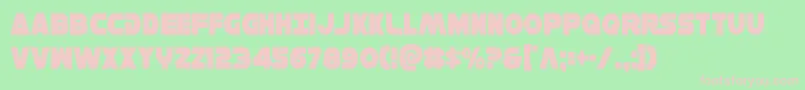 Hansolov3cond Font – Pink Fonts on Green Background
