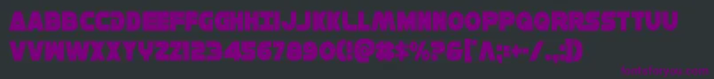 Hansolov3cond-fontti – violetit fontit mustalla taustalla