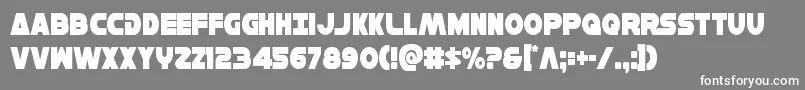 フォントHansolov3cond – 灰色の背景に白い文字