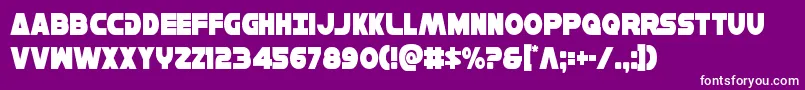 Hansolov3cond Font – White Fonts on Purple Background