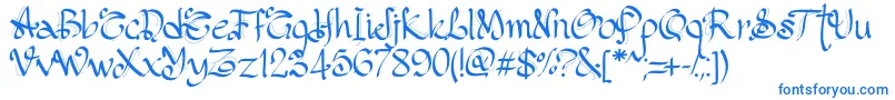 More about PwGothicStyle Font PwGothicStyle Font – Blue Fonts on White Background