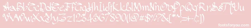 PwGothicStyle Font – White Fonts on Pink Background