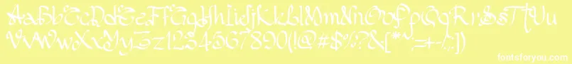PwGothicStyle Font – White Fonts on Yellow Background