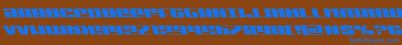 Michiganleft Font – Blue Fonts on Brown Background