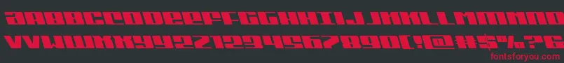 Police Michiganleft – polices rouges sur fond noir