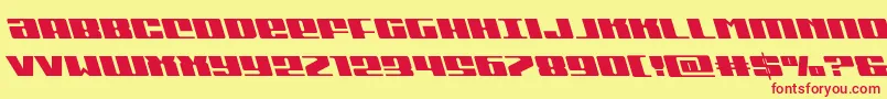 Fonte Michiganleft – fontes vermelhas em um fundo amarelo