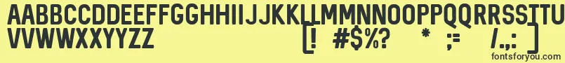 SequelDemo Font – Black Fonts on Yellow Background