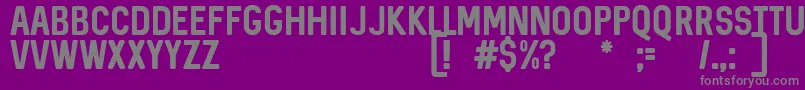 フォントSequelDemo – 紫の背景に灰色の文字