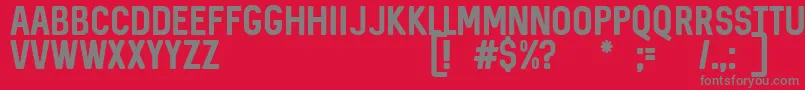 SequelDemo Font – Gray Fonts on Red Background
