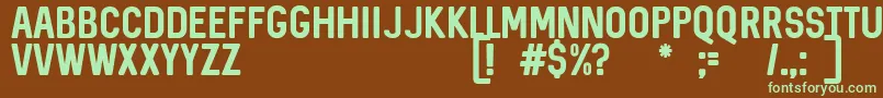 SequelDemo Font – Green Fonts on Brown Background