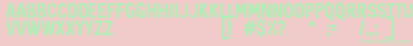 SequelDemo Font – Green Fonts on Pink Background