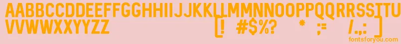 SequelDemo Font – Orange Fonts on Pink Background