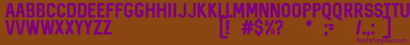 SequelDemo Font – Purple Fonts on Brown Background