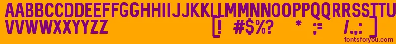 SequelDemo Font – Purple Fonts on Orange Background