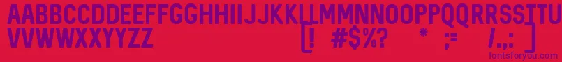 SequelDemo Font – Purple Fonts on Red Background