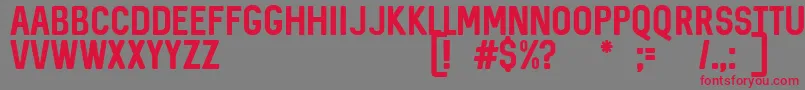 SequelDemo Font – Red Fonts on Gray Background