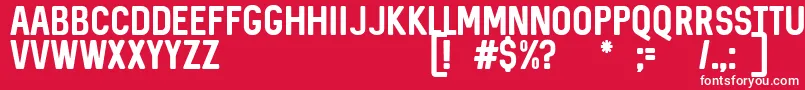 SequelDemo Font – White Fonts on Red Background