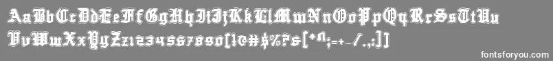 フォントQuestknighta – 灰色の背景に白い文字