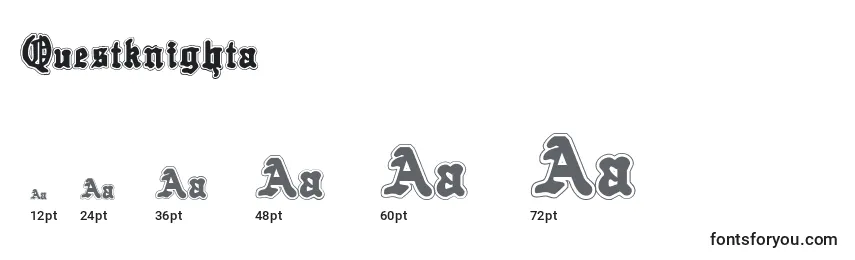 Questknighta Font Sizes
