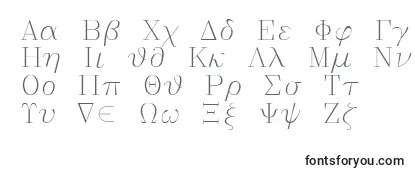 Schriftart Greekc