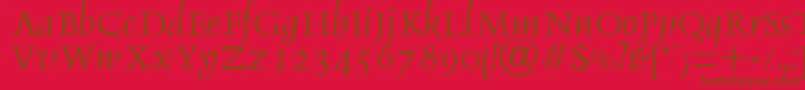 DebdenRegularDb Font – Brown Fonts on Red Background