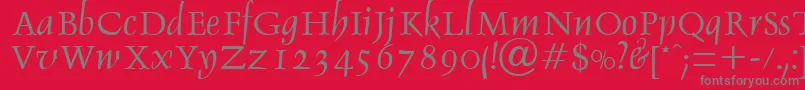 DebdenRegularDb Font – Gray Fonts on Red Background