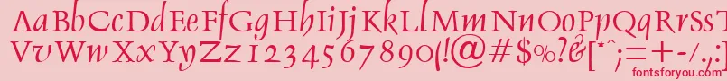 DebdenRegularDb Font – Red Fonts on Pink Background