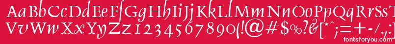 DebdenRegularDb Font – White Fonts on Red Background