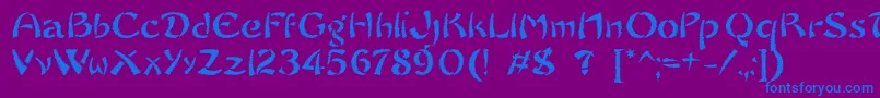 SayonaraTrashFree Font – Blue Fonts on Purple Background