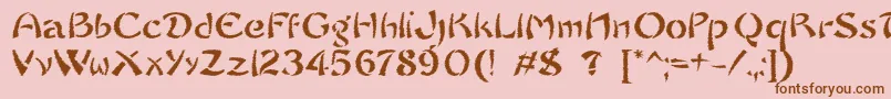 SayonaraTrashFree Font – Brown Fonts on Pink Background