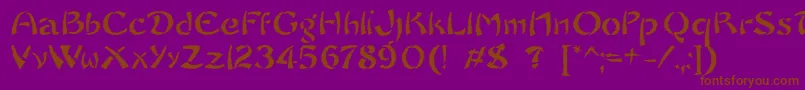 SayonaraTrashFree Font – Brown Fonts on Purple Background