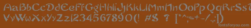 More about SayonaraTrashFree Font SayonaraTrashFree Font – Gray Fonts on Brown Background