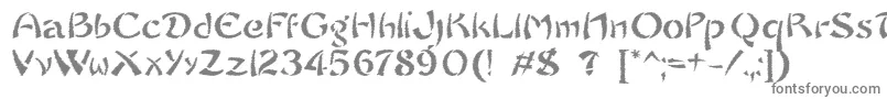 フォントSayonaraTrashFree – 白い背景に灰色の文字