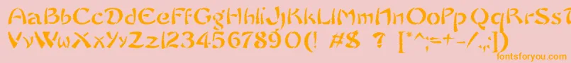 SayonaraTrashFree Font – Orange Fonts on Pink Background