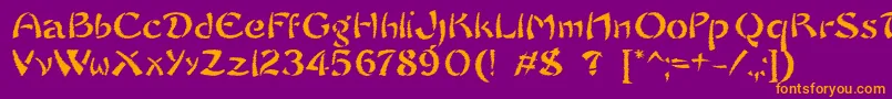 SayonaraTrashFree Font – Orange Fonts on Purple Background