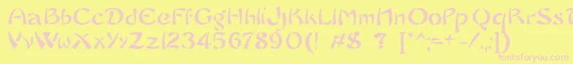 SayonaraTrashFree Font – Pink Fonts on Yellow Background