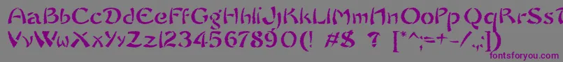 SayonaraTrashFree Font – Purple Fonts on Gray Background