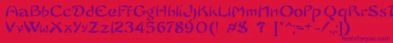 Police SayonaraTrashFree – polices violettes sur fond rouge