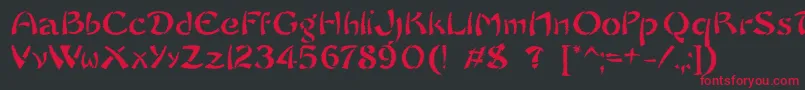 SayonaraTrashFree Font – Red Fonts on Black Background