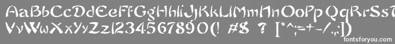 フォントSayonaraTrashFree – 灰色の背景に白い文字